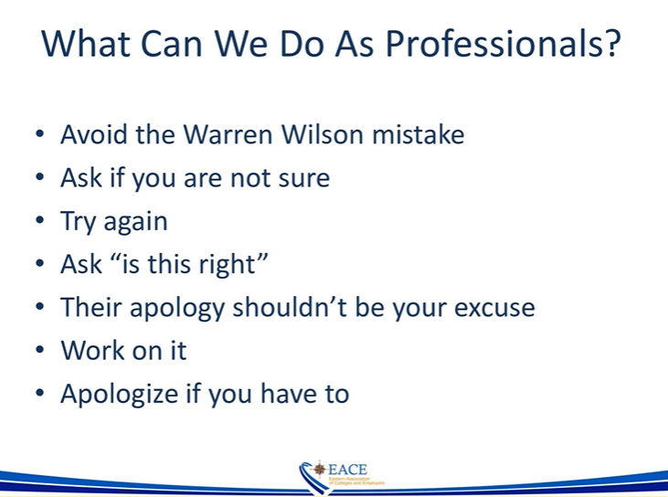 Philip_W3's tweet photo. Great tips on how to be humble when you make mistakes pronouncing the names of others, @ChaimShapiro!
*Something I do all the time and that I am constantly working on...
#EACE #EACE21 https://t.co/rffD0o3HvO