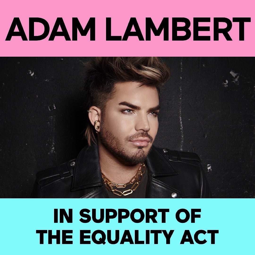 adamlambert's tweet photo. Stand with the LGBTQ community and urge the Senate to pass the Equality Act to protect LGBTQ people. Join @allycoalition and @theneatorg for a Night of Action on June 24th 7pm ET/4pm PT to learn how you can help the Equality Act pass. RSVP here: https://t.co/xDBrlfmgoY https://t.co/aCPVqtMER3
