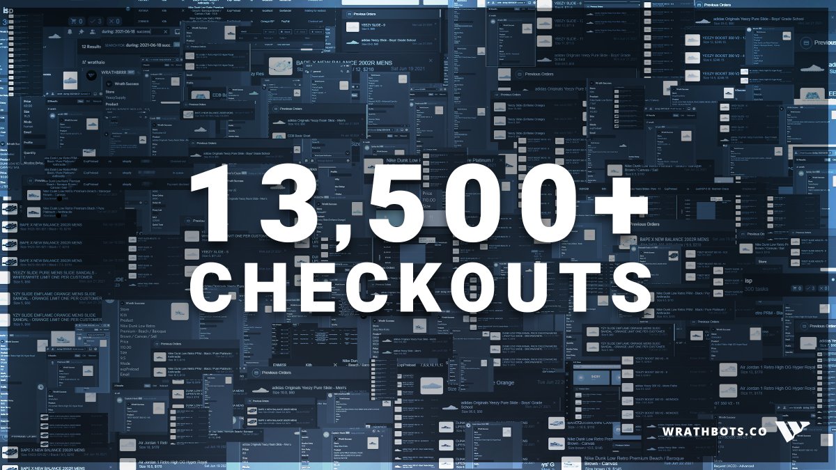 Yet another CRAZY week for Wrath users, reeling in over 13,500 pairs across multiple sites!

That's over $1 million spent by the team 💙

Comment #WrathWednesday under this tweet for a chance to win 1/15 monthly keys to run this week! 🤝

Unlimited entries - good luck!