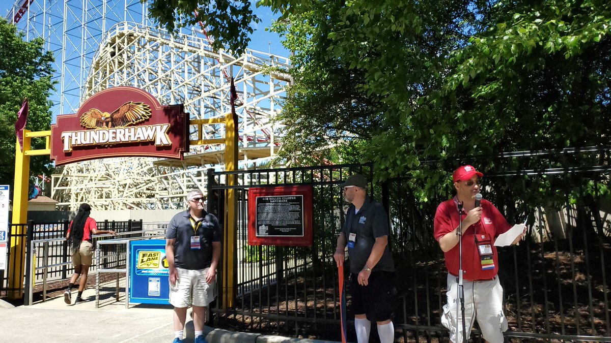 aceonlineorg's tweet photo. Congratulations to the @DorneyParkPR Thunderhawk for becoming ACE's newest ACE Coaster Landmark! #RideWithACE #PreservationCounts #ACEgivesBack https://t.co/qYg3Fak9cM