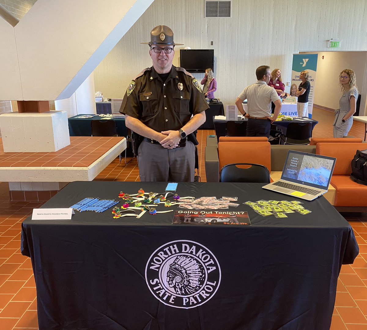 SgtKadrmas's tweet photo. Visited with high school students today about law enforcement careers. Young adults ages 16-19 can apply to attend the #NDHP Youth Academy. It is a one-week learning experience at the LETA in Bismarck. It is scheduled for July 26-30 learn more: https://t.co/6HUQwbm22Y #NDHP208 https://t.co/s4fOjPRLDj