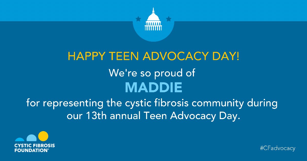 Way to go, Maddie! We’re so proud of you for representing the #cysticfibrosis community virtually during <a href="/CF_Foundation/">Cystic Fibrosis Foundation</a>’s 13th annual Teen Advocacy Day. We can’t wait for you to share your story with <a href="/RepBrianMast/">Rep. Brian Mast</a>, @SenRubioPress, and <a href="/SenRickScott/">Rick Scott</a> #CFAdvocacy