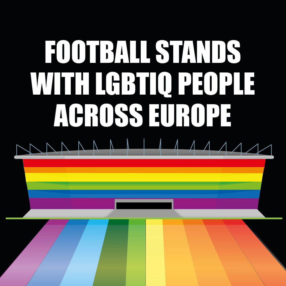 Solidarity with football, with LGBTIQ+ people and communities in Hungary and beyond, and with all those taking positive actions of solidarity and inclusion #EURO2020 #Pride2021 #UEFA