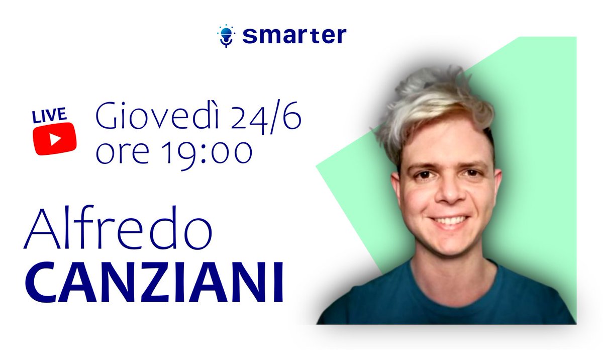 Smarter Podcast (@smarterpodcast) on Twitter photo 🔥 Appuntamento imperdibile con Alfredo Canziani (<a href="/alfcnz/">Alfredo Canziani</a>) per il finale di stagione di Smarter Podcast!
🕓 Ci vediamo domani (giovedì 24 giugno) alle 19.00 CEST, in diretta sul nostro canale YouTube: youtube.com/channel/UCEcWr… 🔥 Appuntamento imperdibile con Alfredo Canziani (<a href="/alfcnz/">Alfredo Canziani</a>) per il finale di stagione di Smarter Podcast!
🕓 Ci vediamo domani (giovedì 24 giugno) alle 19.00 CEST, in diretta sul nostro canale YouTube: youtube.com/channel/UCEcWr…