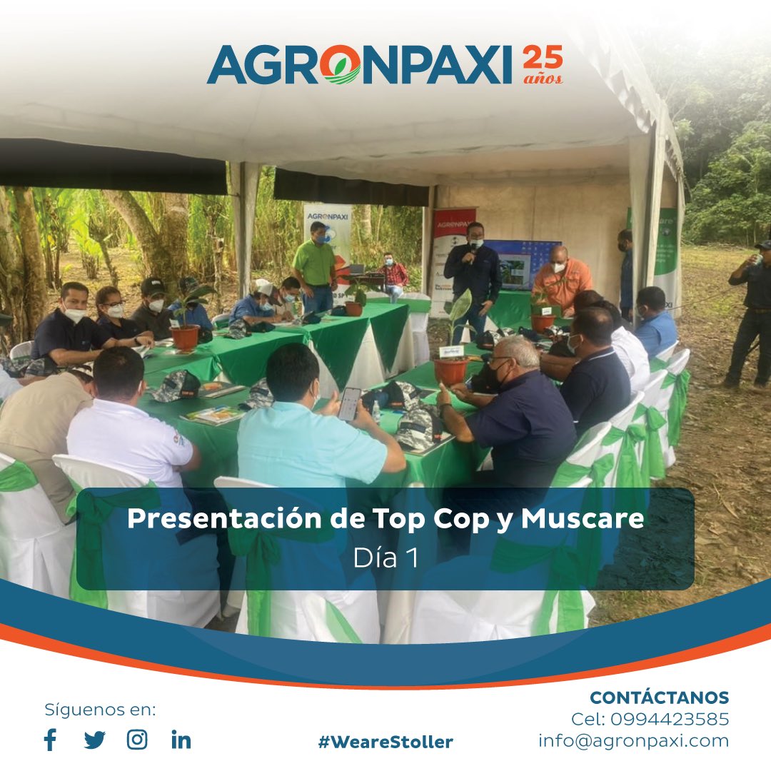 agronpaxi's tweet photo. Te compartimos imagenes de primer dia de campo presentando Top Cop y MusaCare en parcelas experimentales en la zona de Quevedo. Gracias a nuestros apreciados clientes por este aprendizaje. 

#Stoller #Ceradis #MusaCare #TopCop #Agricultura #Ecuador #Banano #Fungicidas https://t.co/s6KI5AxVqJ