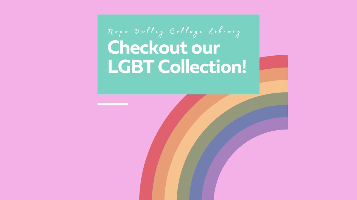 McCarthyLibrary's tweet image. In celebration of LGBTQ+ Pride Month, the Napa Valley College Library invites you to check out our LGBT Collection! These books are a resource for students and our NVC community overall. #wearenvc #napavalleycollege #napavalley #communitycollege  #pride #pridemonth