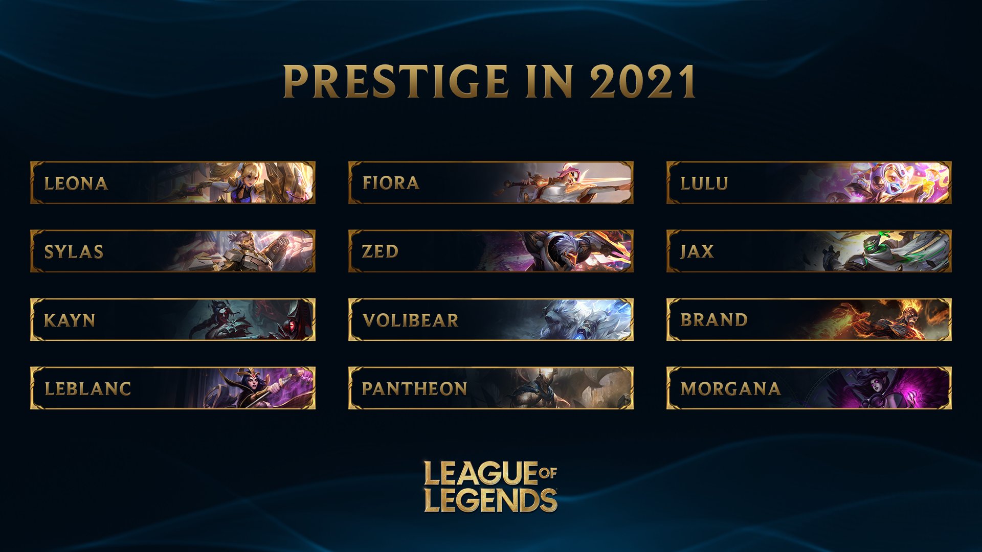 League Of Legends On Twitter Check Out Which Champs Are Getting Prestige Skins This Year Details Here Https T Co Gy0ejncnda Shoutout To Lolpl For The Awesome Graphic Https T Co Jn9phne357 Twitter