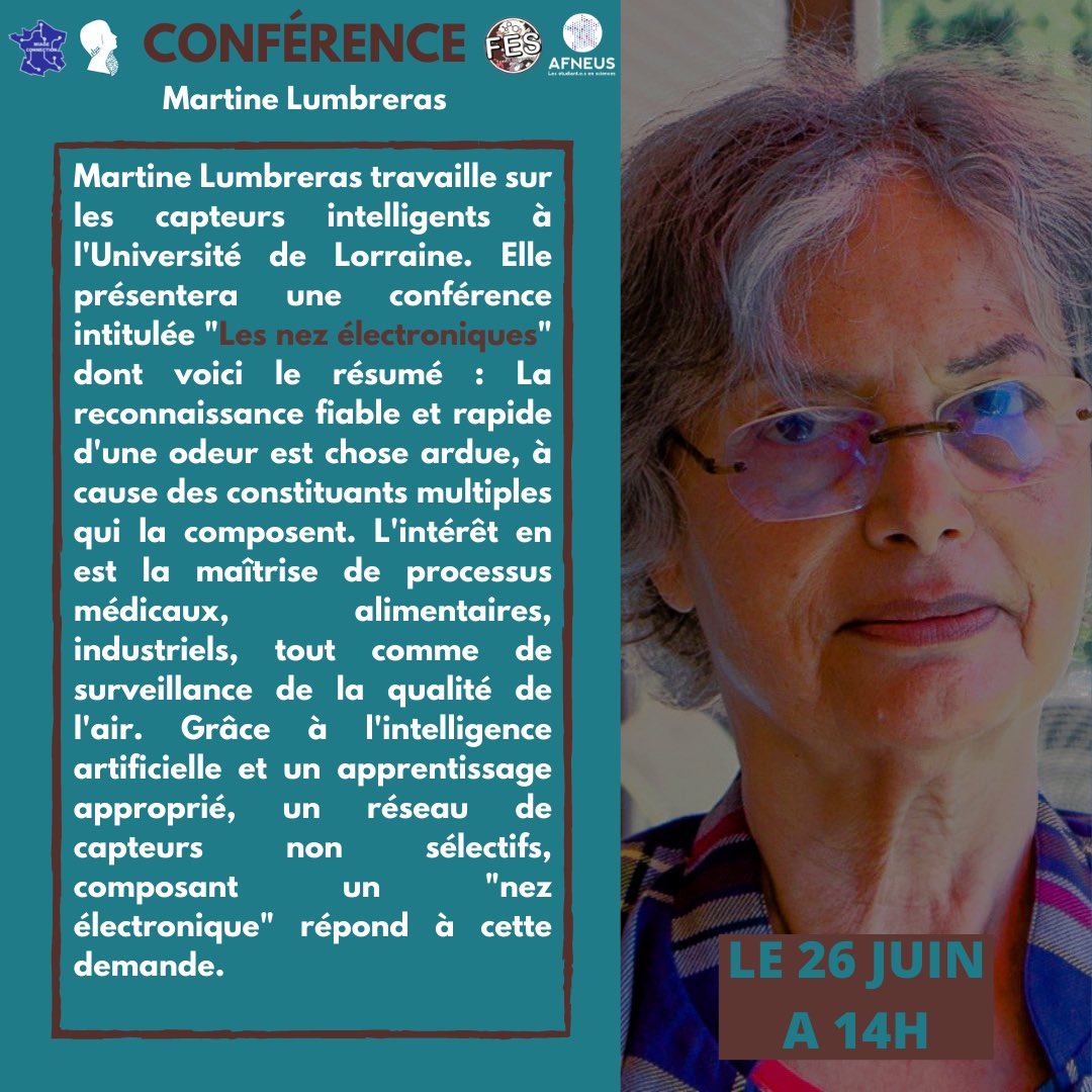 [Sciences : un domaine de femmes] Conférences et table ronde 

📢 Le 26 juin aura lieu notre dernière journée de conférences et de table ronde.

Pour cette troisième édition, retrouvez une conférence en ingénierie, présentée par Martine Lumbreras. 💡