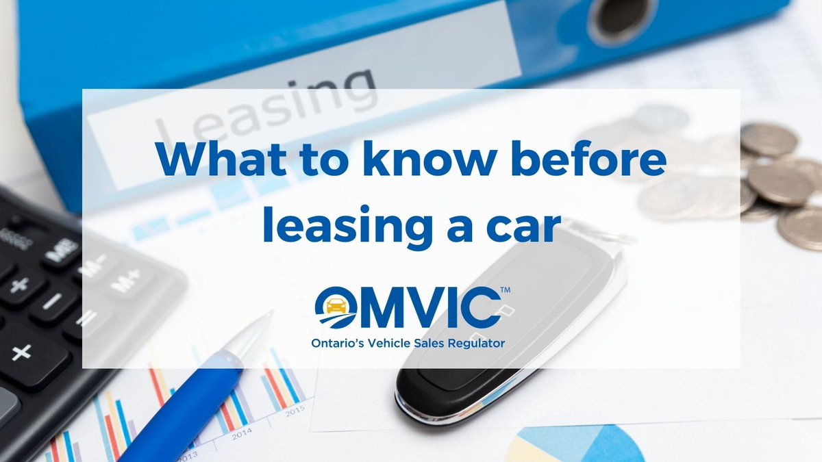 OMVIC_Official's tweet image. Curious about #leasingacar? We've got lots of information about both closed and open-end leases for #consumers here: bit.ly/2rraOZT #OMVIC