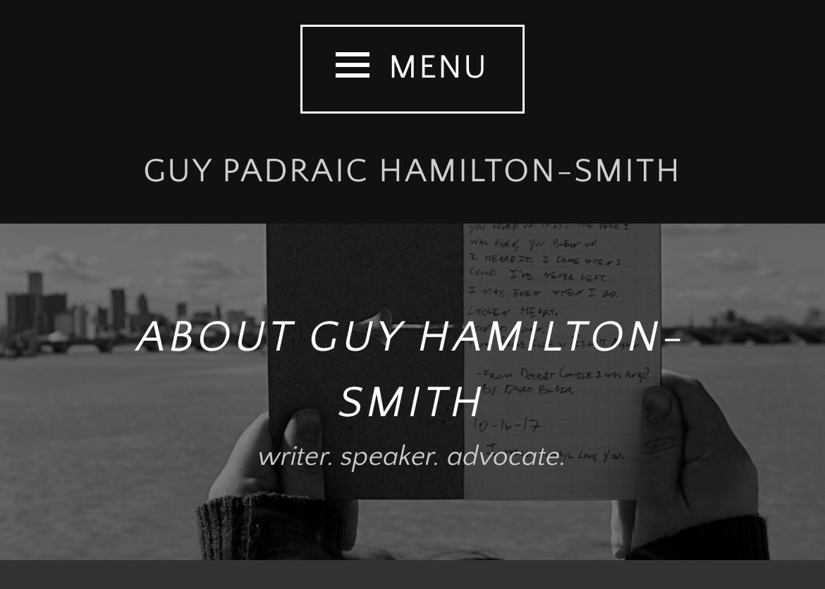Guy Hamilton-Smith rebranding after getting chased off twitter by relaunching his website with a picture of one of ex-wife's hands that he broke.