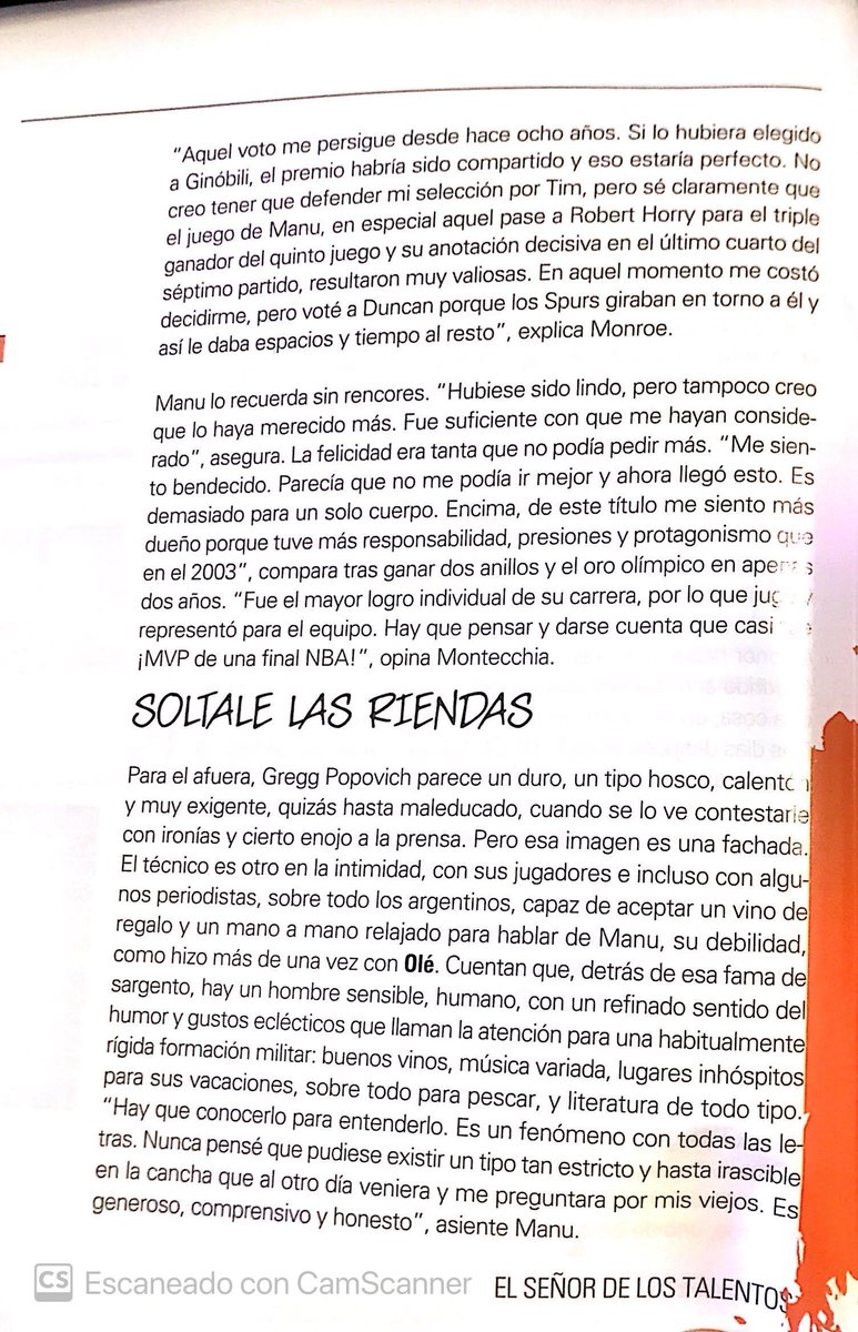 En el capítulo 3 de <a href="/ElLibroDeManu/">ElSeñorDeLosTalentos</a> se aborda la historia del Juego 7 y del MVP, con el testimonio de <a href="/Monroe_SA/">Mike Monroe</a>, periodista de SA que pudo cambiar la historia y permitir un co-MVP si elegía al 20. "Me costó decidirme, pudo ser Manu. Aquel voto me persigue desde entonces", admitió