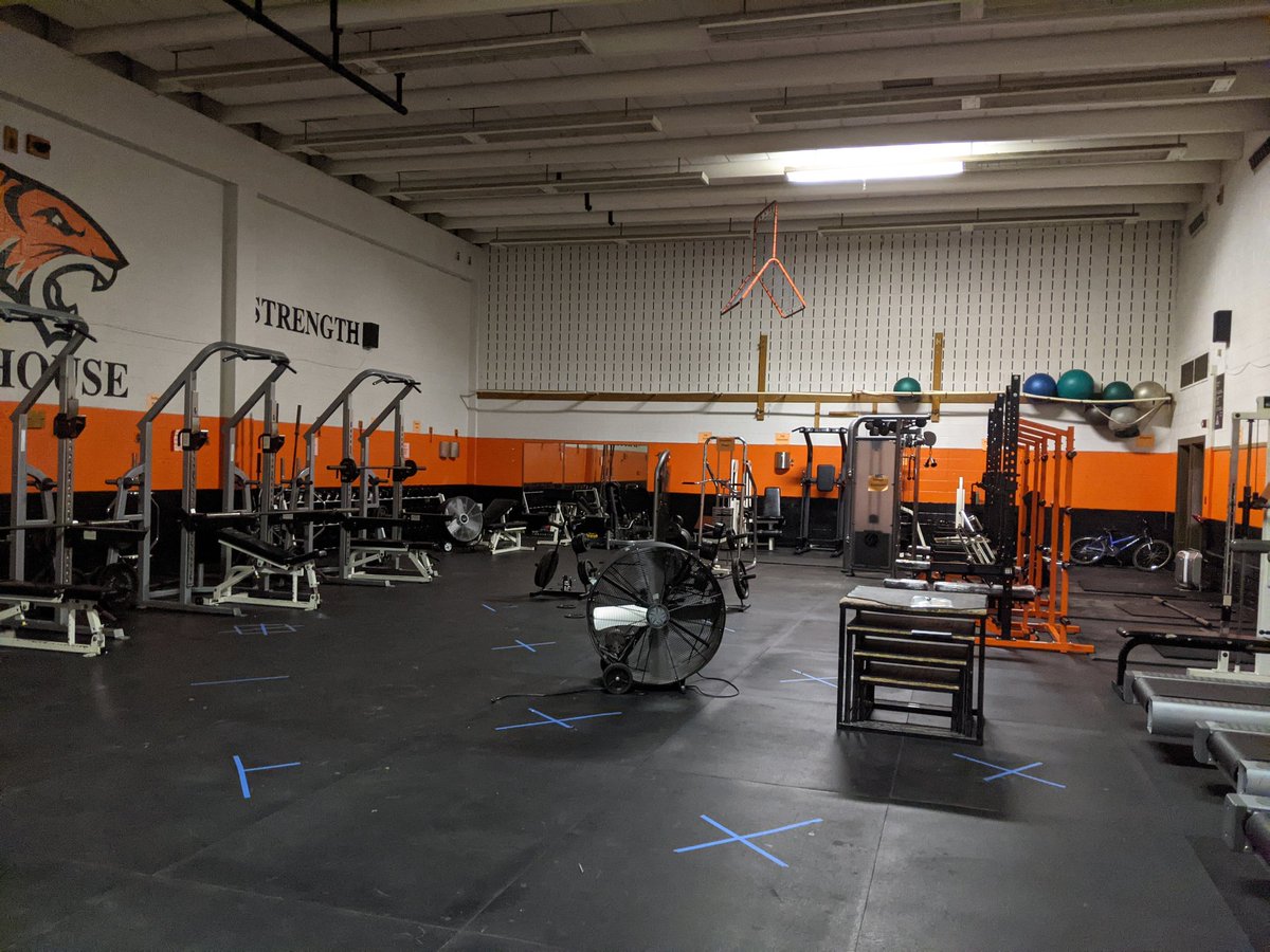 Phase 1 of new Riverside weight room almost complete.