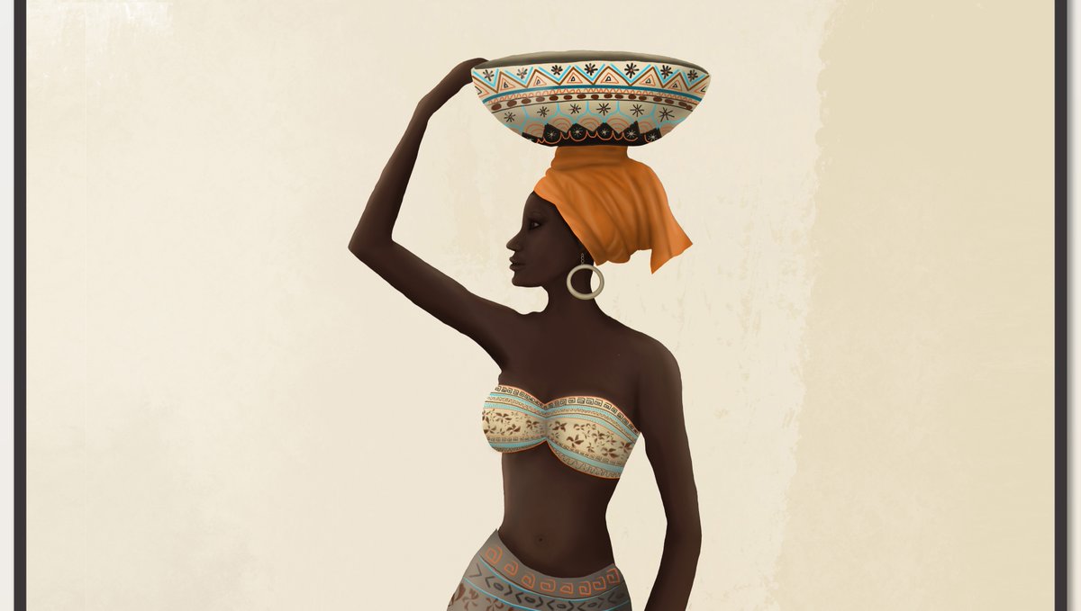 African Woman Painting | Printable Wall Art | African Woman Printable | Living Room Art | Black Woman Painting | Black Woman Poster | Gift ➡️etsy.me/3vSVp5H Via <a href="/Etsy/">Etsy</a>