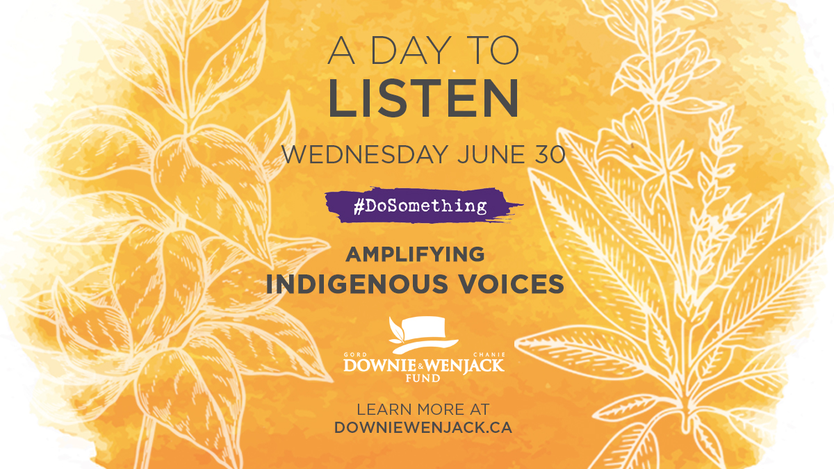 Over 150,000 children were taken away to residential schools. You can #DoSomething by listening. On June 30th, Canadian Radio, and the Gord Downie &amp; Chanie Wenjack Fund, come together for A Day To Listen to the voices of Indigenous people. For more visit downiewenjack.ca