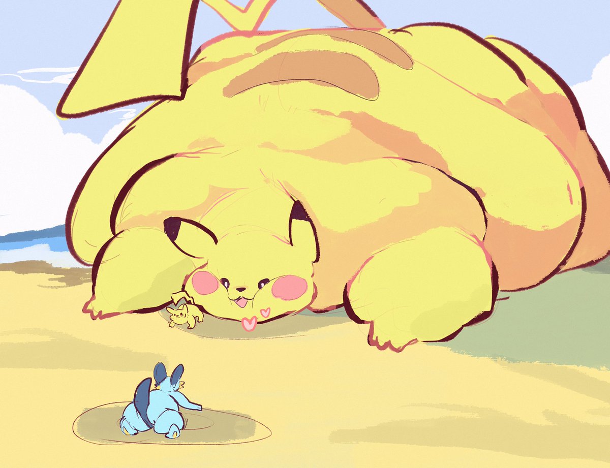 There seems to be no sign of gigantamax, this wild Pikachu is just very big...