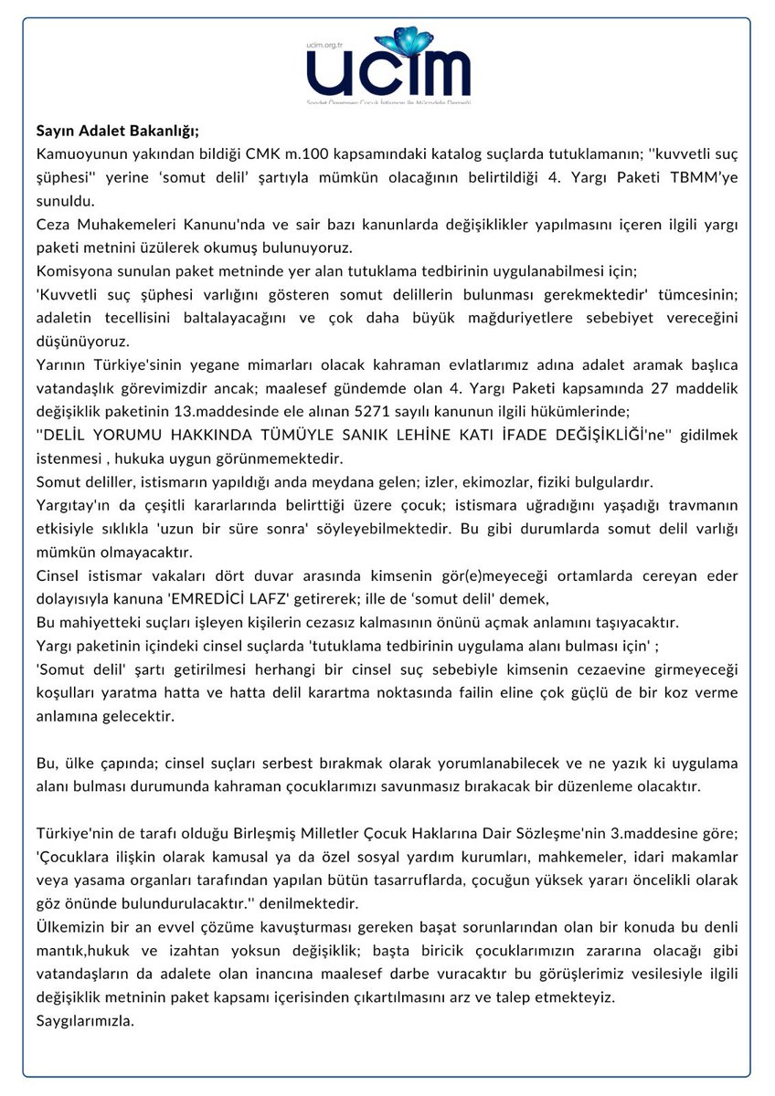 Biz konuşan çocuklara kahraman çocuklar diyoruz. 
Çocukları susturduğumuz gün karanlığa gömülürüz. Bu kararı verenler çocuklara ihanet ederler. Adaletsizliği görmüş çocuklar ülkesine olan  inancını kaybeder . 
#yargıpaketiçocuğazarar