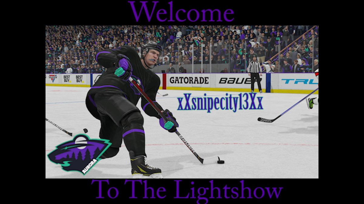 Aurora_Hky's tweet photo. The puck is about to drop for xXsnipecity13Xx Aurora Debut! Tune into our live YouTube stream (link in bio) for all the action! #WelcomeToTheLightShow #EyesToTheSkies #LightEmUp https://t.co/4tyZp22EF3