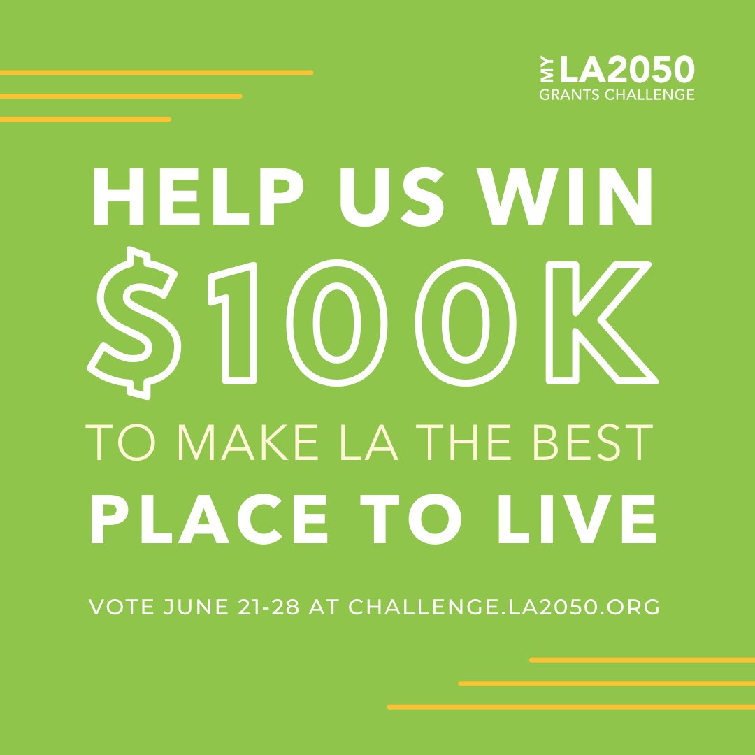 Our partner WPV is excited to be one of 25 finalists selected for the opportunity to win a $100K grant through the My LA2050 Grant Challenge. #WVP #LA2050 Link to vote and more information: ow.ly/DMni50Fgnqy