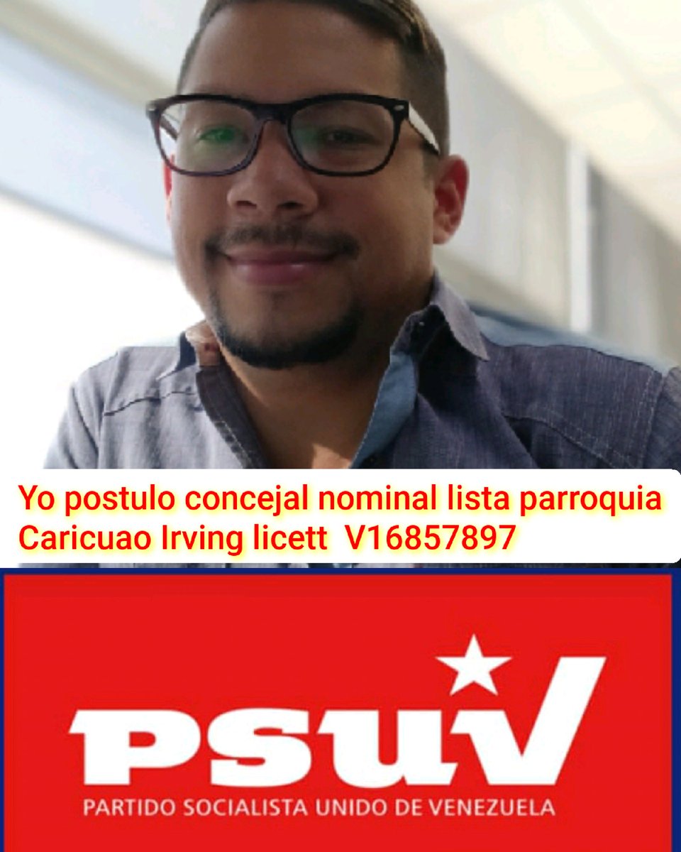 Yo postulo  viva la patria víva la revolución  juventud aguerrida  @NicolasMaduro @Nahumpsuv @BloqueComunasC @ApcEje3c @ApcCSAgustin @silvinoperez12 @PSUVTaniaSierra @JuventudPSUV @dcabellor @apceje4c @Apceje2C @Apceje6c