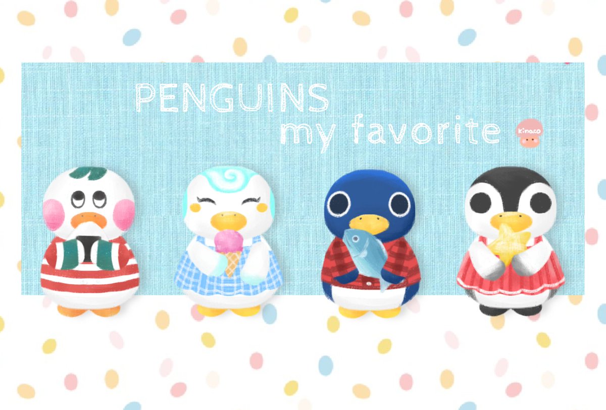 ちょっと作りたいものがあって
ペンギンさんのお絵描き🖍😊

ペンギンさんと言えば
いつもこの4人を選んでしまう💦

#どう森美術部
#ペンギン