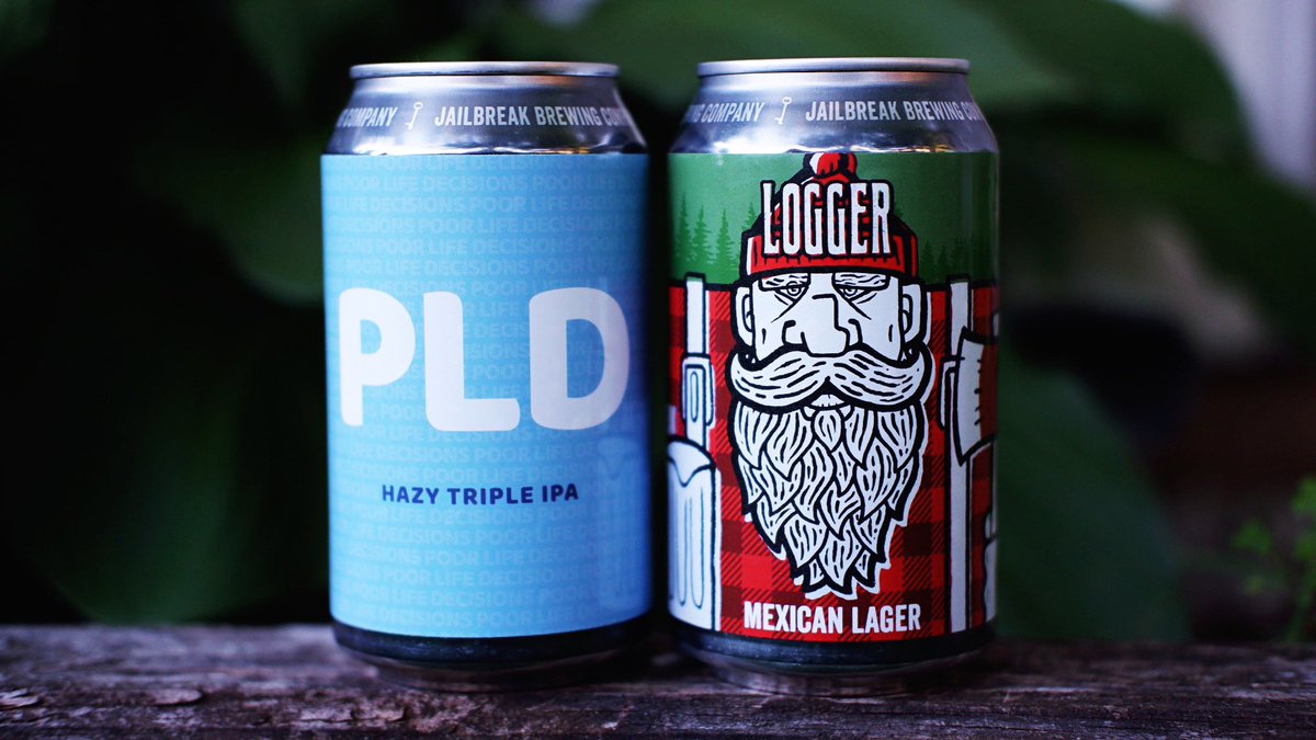 Jailbreak Brewing Co (@jailbreakbrewco) on Twitter photo 2 beers out tomorrow! 🙌 Logger: Mexican Lager—expect a drying, clean, + biscuity malt presence w/just enough hop character to provide a proper balance of flavor. And PLD (Hazy Triple IPA collab w/<a href="/FairWindsBrew/">Fair Winds Brewing</a>) boasts peach/melon-forward stone fruit. #breakoutthebeer 2 beers out tomorrow! 🙌 Logger: Mexican Lager—expect a drying, clean, + biscuity malt presence w/just enough hop character to provide a proper balance of flavor. And PLD (Hazy Triple IPA collab w/<a href="/FairWindsBrew/">Fair Winds Brewing</a>) boasts peach/melon-forward stone fruit. #breakoutthebeer