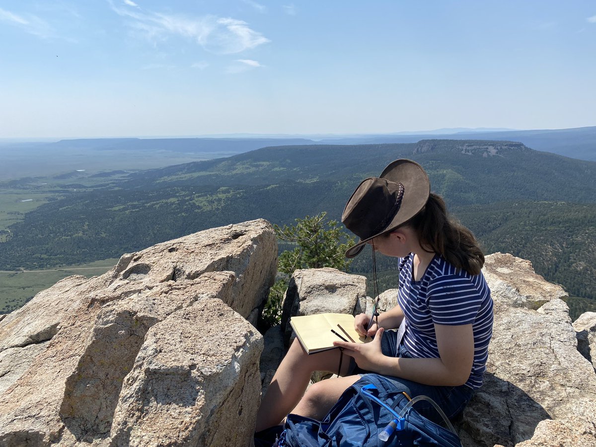 afort_WPEArt's tweet photo. Pure inspiration y’all! Can’t stay here all day, but the gorgeous view atop this mountain is enough to inspire any artist! #NewMexico #toothoftime @philmont https://t.co/x7oHFE5RrB