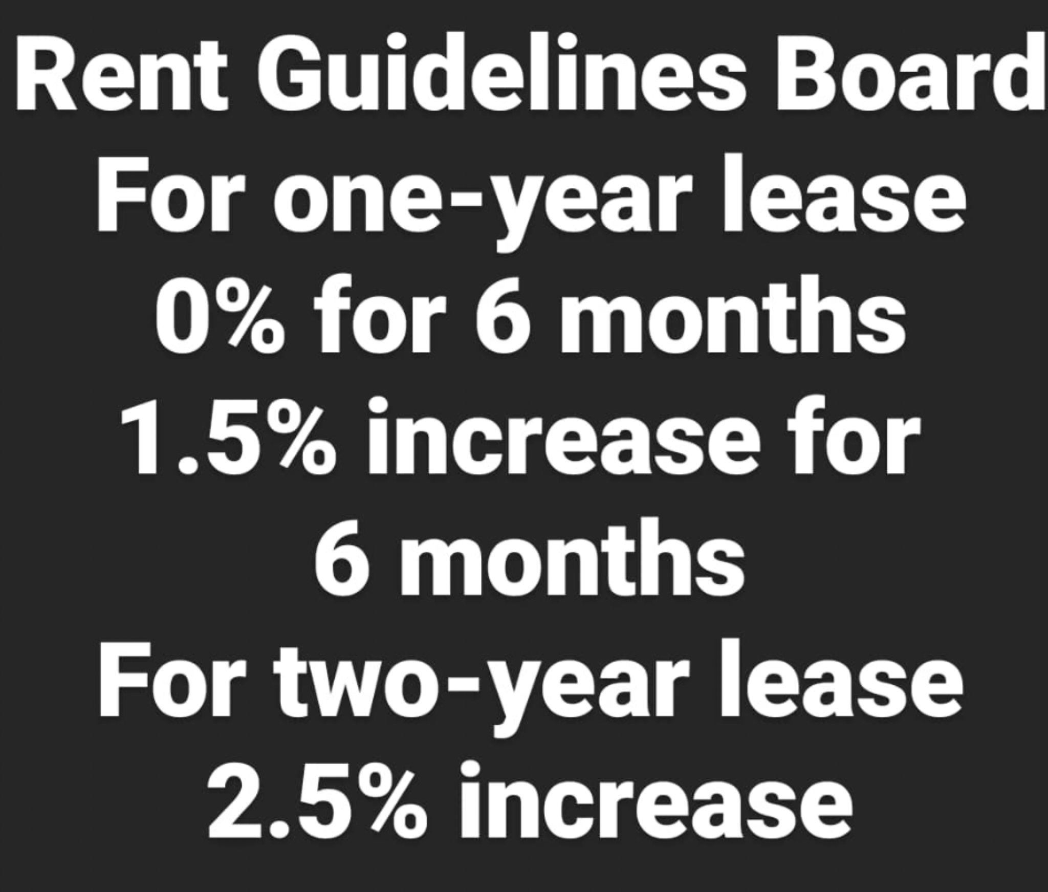 Met Council on Housing on Twitter "Rent guidelines Board starting Oct