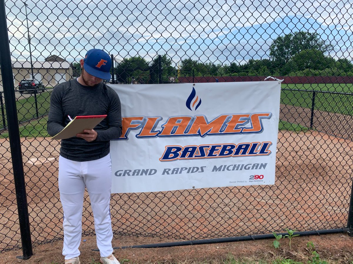 Congratulations to Flames 18u Parker Davis, signing his letter of intent to play ball at Cleary College. #GoFlames