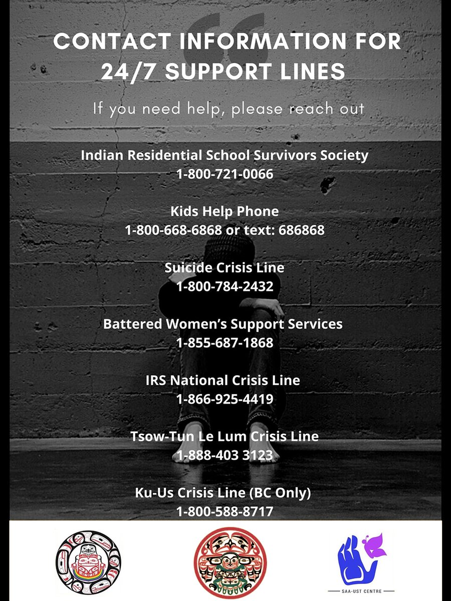 IRSSurvivor's tweet image. If you need help, please reach out. Having an emotional reaction from hearing about the atrocious history and impacts of Indian Residential Schools is completely justified and normal. What happened was wrong and never should have happened.