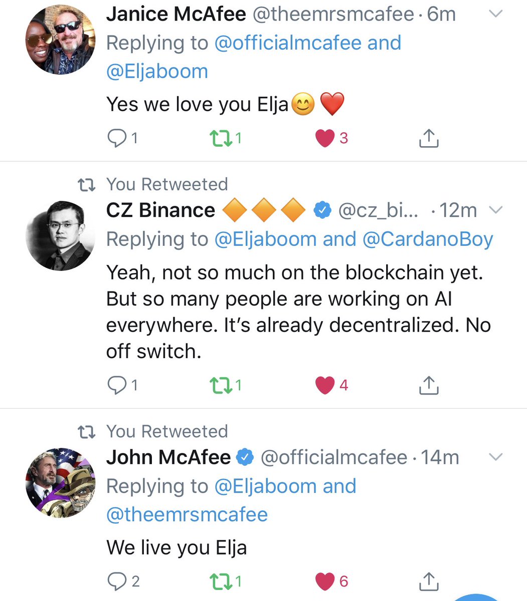 . <a href="/officialmcafee/">John McAfee</a> did for crypto space manythings 
Johny is the real Satoshi 
Johny is the mind and soul of crypto.
The free man 
John was a family 😭 
RIP mcafee you did alot for us and we never fought enough for you.
I am sorry big brother 
I am sorry my friend 😭 

RIP 😭