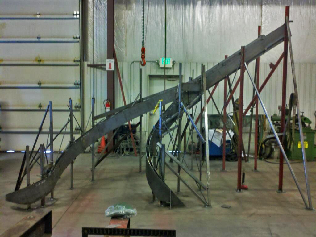 llc_trc's tweet photo. Our clients couldn't be happier with the results of our grand stair sets fit for any business, home or property.

#CustomFabrication #Fabricators #Welders #Welding #Weld #Stairs #Framing #MiscellaneousSteel #StructuralSteel #welderzworld #Idaho #IdahoFalls #FabShop #Steel https://t.co/N4KcciCRBa