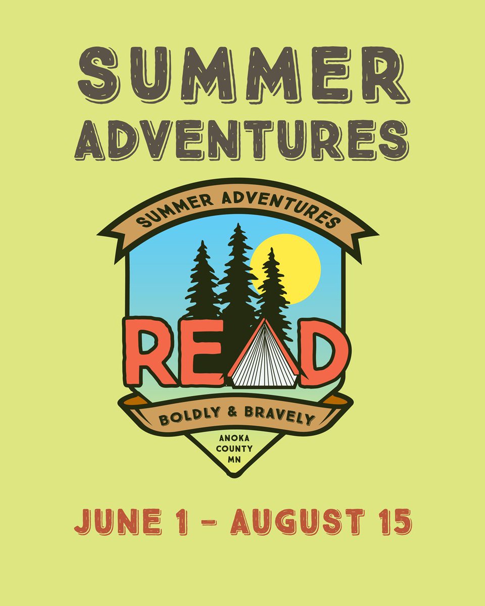 AnokaCoLibrary's tweet photo. There's still plenty of time to join in the #ACLSummerAdventures fun! Readers of all ages can track their reading, submit book reviews, and complete activities to stay entertained all summer long. Join here: https://t.co/4FHDsRs4bu https://t.co/ZNUSJ4p8Vf