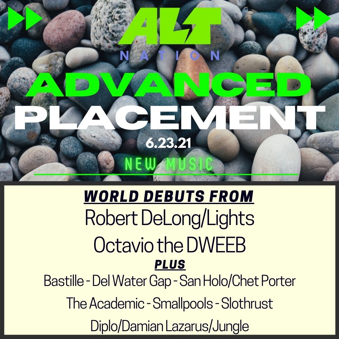 @DeLongMusic @lights and @octaviothedweeb have world debuts on today's Advanced Placement at 7pE/4pP plus new music from @bastille @delwatergap @sanholobeats @chetporter @TheAcademic @smallpools @SLOTHRUST @diplo @damianlazarus @jungle4eva