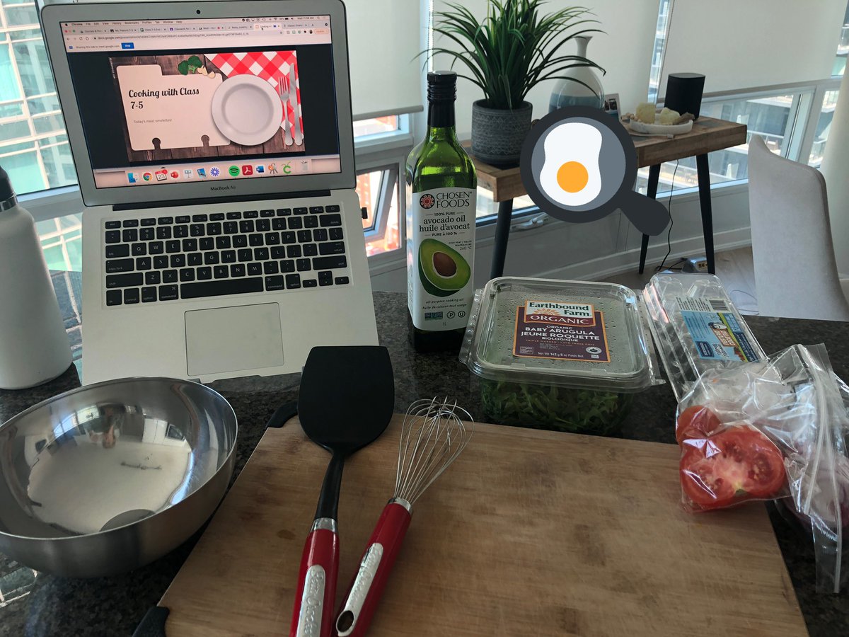 Cooking with class 7-5 happened today! Might as well take advantage of being at home 👩🏼‍🍳