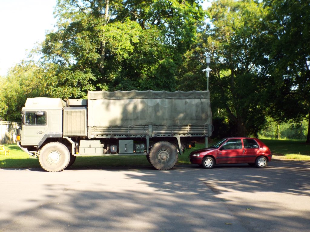 It's always good to park in the shade with no air con.
