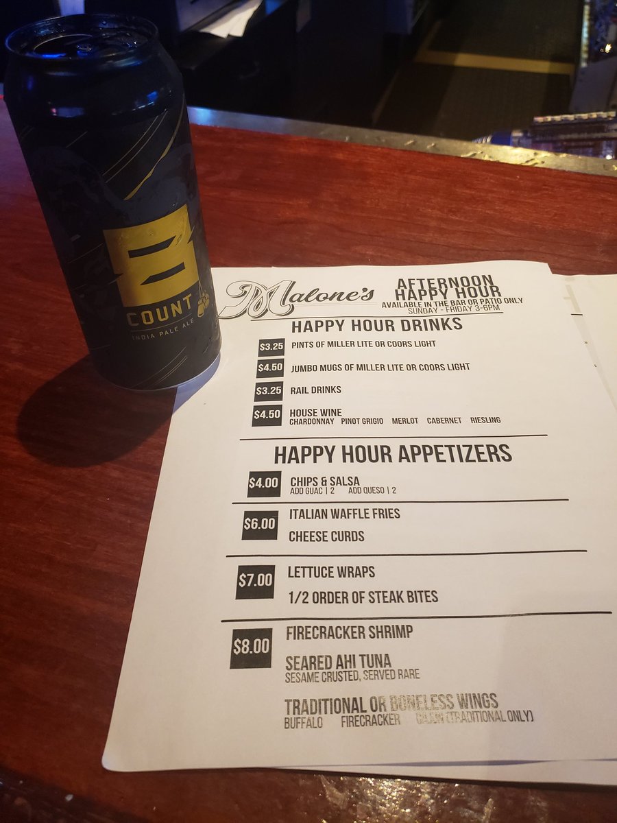 GoldenCalebT's tweet image. 🚨 #8Count at @MalonesMN! 🚨

Stop in and grab an ice cold can at the #1 bar in the NW metro! 🍻🥊🍻