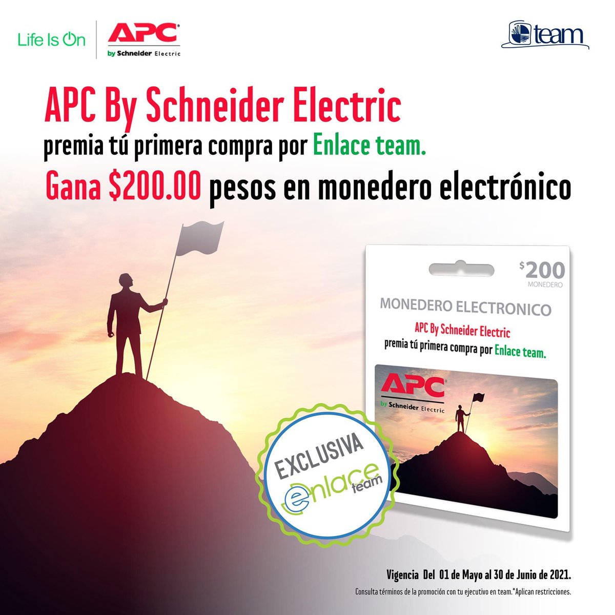 conexionteam's tweet photo. #Teammate @APCbySchneider y team tienen las mejores promociones para TI. Nos preocupamos por mantener protegido tu hogar, oficina y centro de datos. https://t.co/Zu4aankLbb
Contáctanos :
📲Whatsapp https://t.co/jYcB12qZZm
🔋#LifeIsOn #APCteam #EnlaceTeam #comprasonline https://t.co/vmYkb629vo