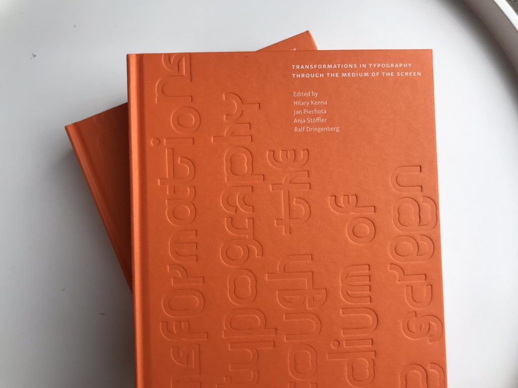 Our new #book:
Transformations in #Typography – through the medium of the #screen. 
Combined proceedings of #MOTYF International Interactive &amp; Motion Typography Conferences &amp; Exhibitions 2016 #Mainz &amp; 2018 #Dublin <a href="/myiadt/">IADT Dún Laoghaire</a> &amp; #collaborative #research project #Future #Text 2021