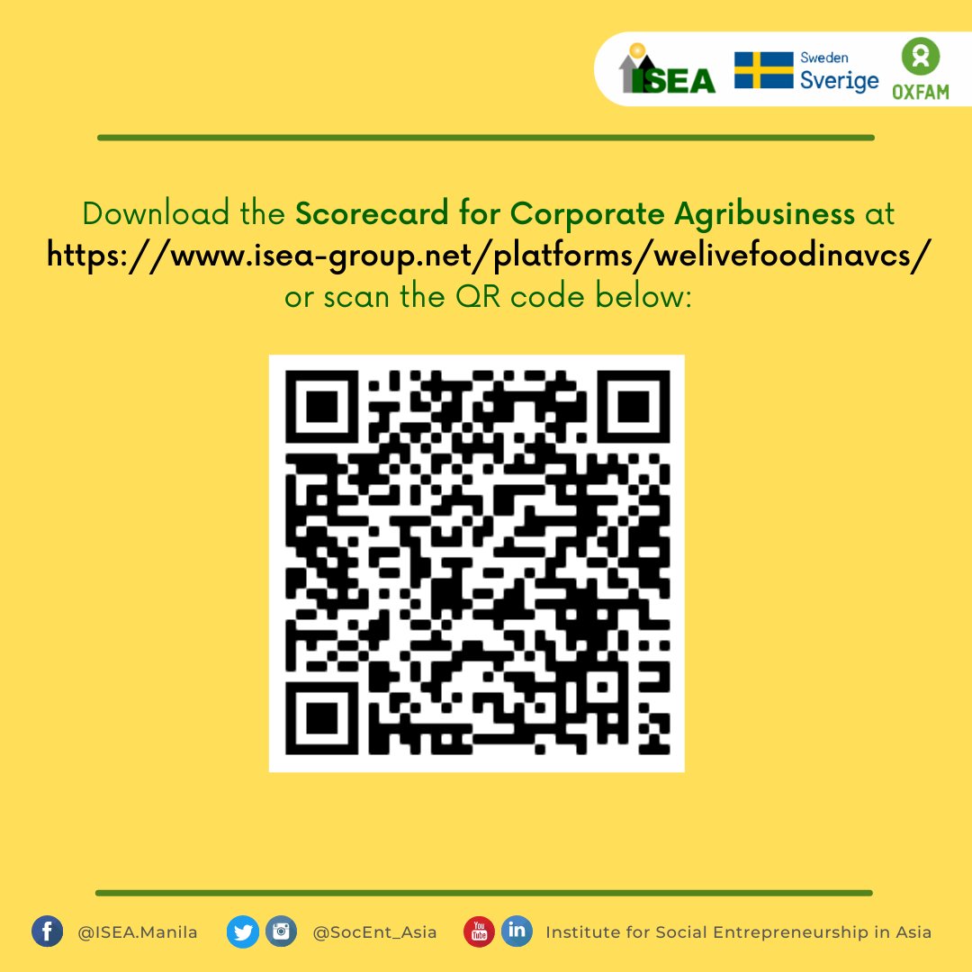 SocEnt_Asia's tweet photo. If you own or part of any agribusiness enterprises, this scorecard is for you!

For inquiries, send us a PM or you may go to this link: https://t.co/KCmRgCLahp for more details.

#SocEnt #SocEntAsia #GRAISEAProgramme https://t.co/rEkQfY7iRo