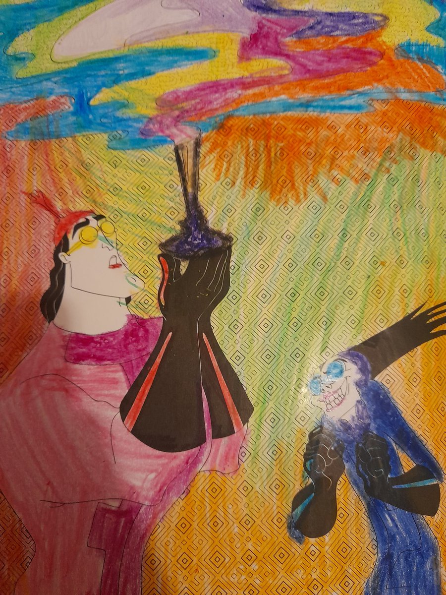 F0xRainbow's tweet photo. #coloured #Disney #villains Remember to colour outside of the #lines be #Creative. Even when you make mistakes remember could of tired a guy into a lama 😂🤣🦙🦙🦙 #yzma https://t.co/T3ttrOz1qj