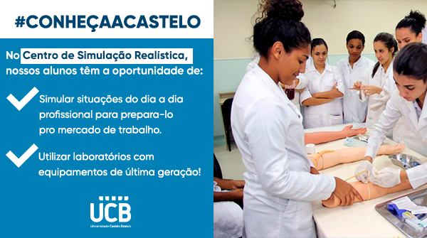 Você conhece o Centro de Simulação Realística da UCB? 😷💉

Os alunos da Escola de Saúde têm acesso ao laboratório e podem simular procedimentos do dia a dia profissional. 

Legal, né? Vem pra UCB! 😄