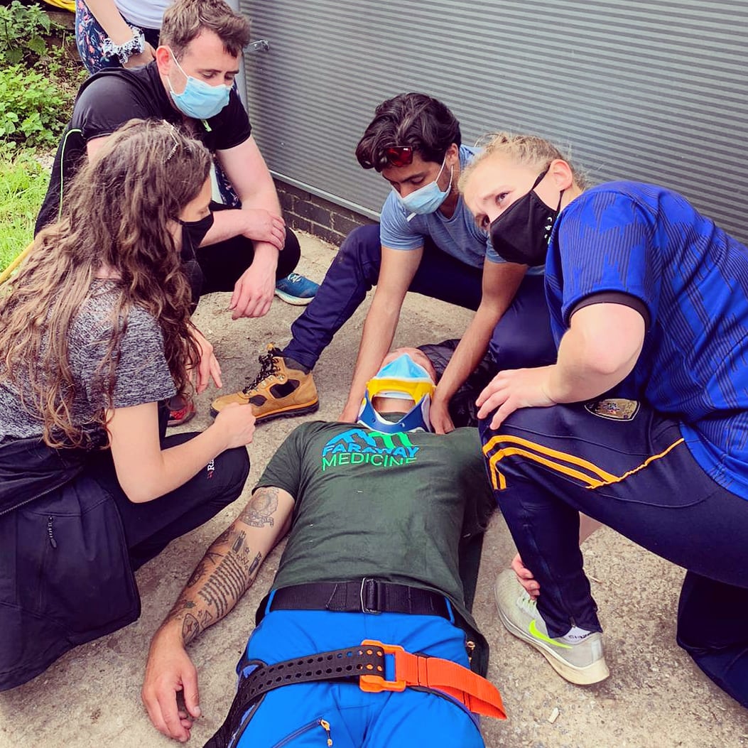 FarawayMedicine's tweet photo. We are back! The start of our Expedition and Wilderness Medicine Course kicking off with Primary Survey teaching outdoors in South West England.
#Exmed #PHEM #Medicine #Trauma https://t.co/j8jmjx8A8b