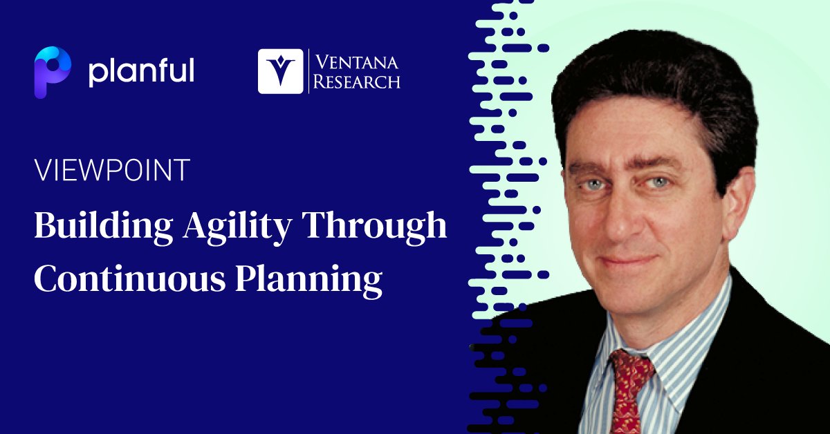 Planful's tweet photo. Robert Kugel, (@rdkugelvr) SVP and Research Director at 
@ventanaresearch, points to #ContinuousPlanning and the use of integrated data from forward-looking activities, as the ways to build business agility. Read the report to learn more: https://t.co/NZHPIBotJX https://t.co/SiI47YDSu6