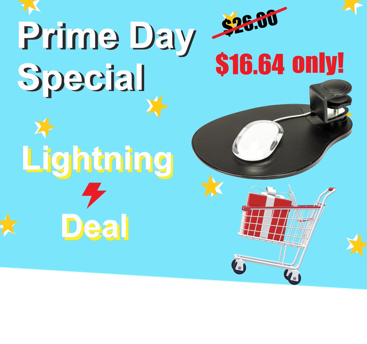 MAXSMART_'s tweet photo. Our lightning deal begins! Get the Under Desk Clamp on Mouse Pad for $16.64 only while the deal lasts! 

Shop here! 
https://t.co/fywXVRocmQ

#MAXSMART #Amazon #AmazonPrime #AmazonPrimeDay #AmazonPrimeDay2021 #LightningDeal #primeday2021 #PrimeDay #ergonomic #mousetray https://t.co/07dg1kr7mg