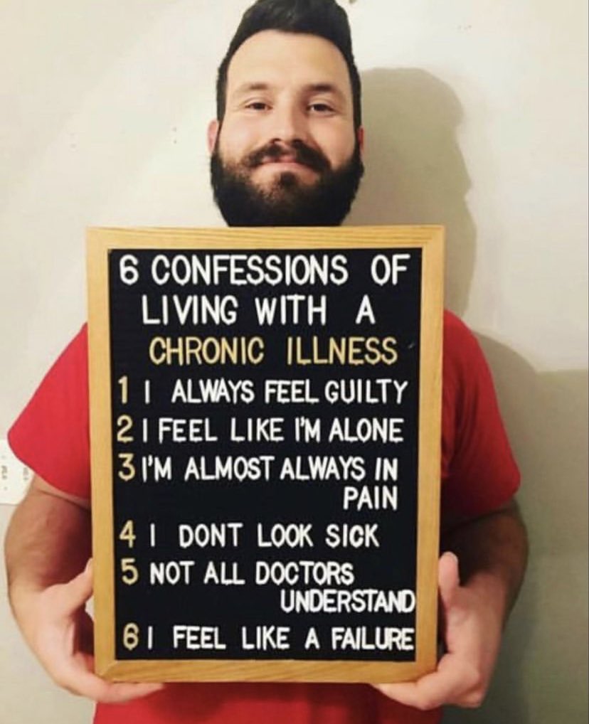 carolaperez's tweet photo. 6 confesiones de una paciente  con dolor neuropático insufrible

1. Siempre te sientes culpable 
2. Sientes que estás sola 
3. Siempre estoy con muchísimo dolor, salvo algún breve momento
4. No parece que esté enferma
5. No todos los médicos entienden
6. Te sientes un fracaso https://t.co/v8qci5bY2s