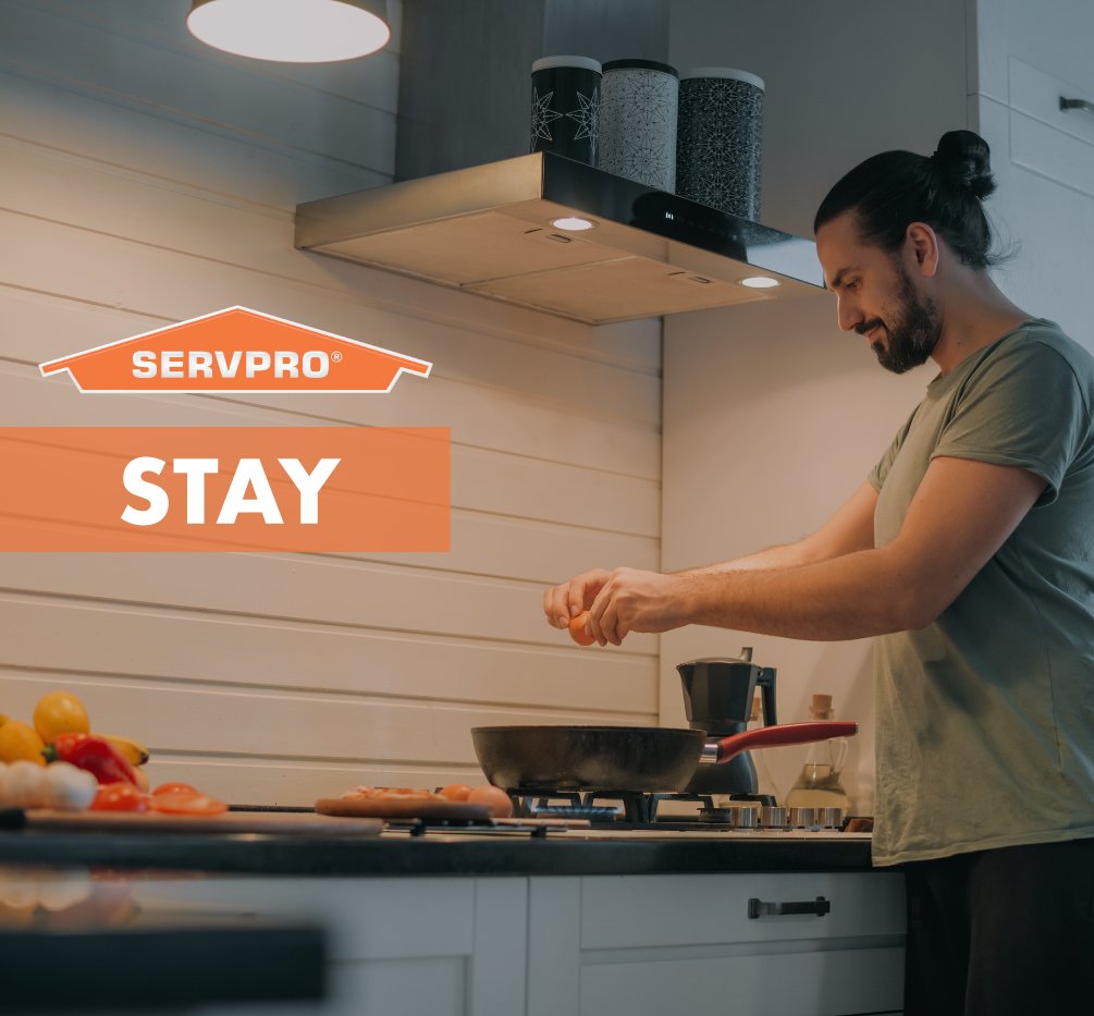 Stay in the kitchen when you are frying, grilling, or broiling food. If you leave the kitchen for even a short period of time, turn off the stove.