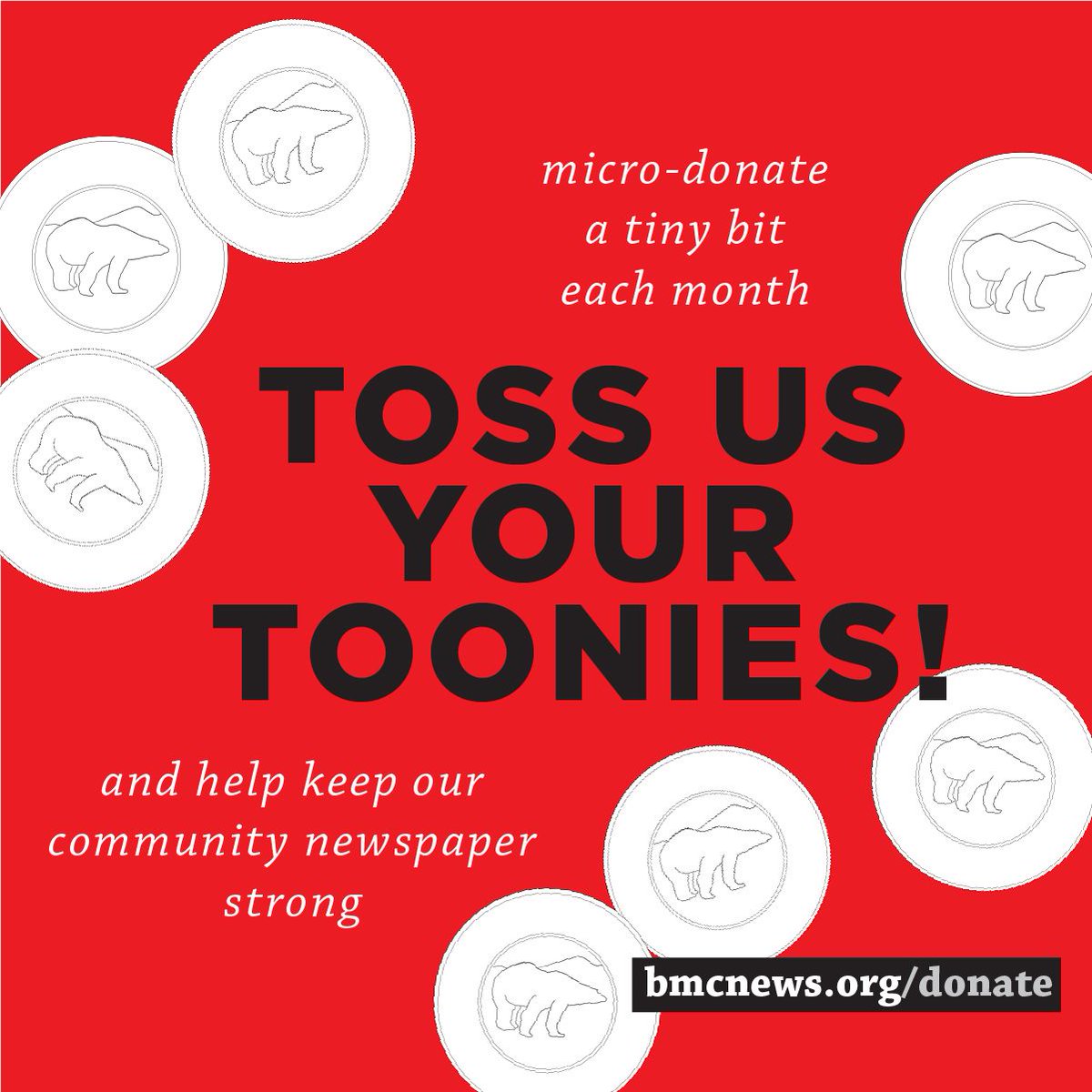 The Boyle McCauley News is your local insight into the voice of the community! Toss Us Your Toonies is their fundraiser to support operations and publishing. Donate today at buff.ly/2SRsH7Z