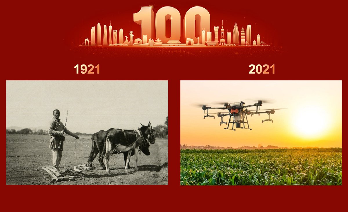 ChineseEmb_FJ's tweet image. #CPC100YEARS

100 years ago, Chinese people suffered from hunger and poverty year by year.

Nowadays, China has succeeded in feeding 1/5 of world's population with less than 9% of world arable land, food and nutrition security has a stronger guarantee. 🍚🥩🍳🥬🍊

#7DAYSCountdown