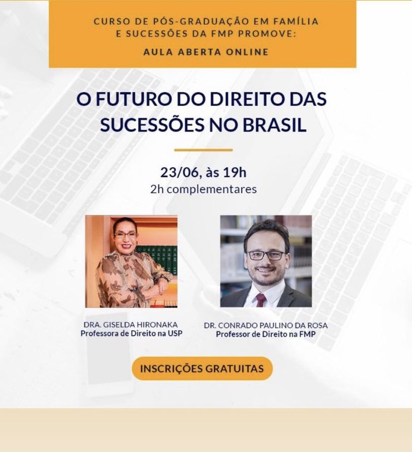 drianaparanhos's tweet photo. Aula aberta e gratuita. #Online Hoje. #direito #direitodefamilia @FMP_RS https://t.co/QwX3TVEkyy
