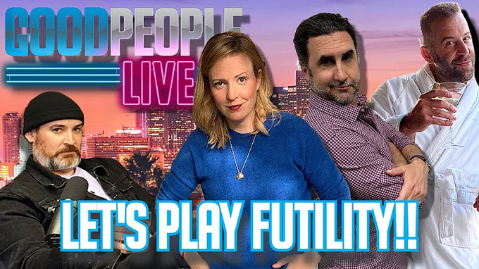 haskell420's tweet photo. #WednesdayVibe Sub @GoodPeopleGPA & #FindTheGood on #GPALive(Wed's 7pmET/4pmPT) @KenNapzok @JoshMacuga @ReillyAround welcome #SEN @TheSchmoedown @katestmomever & play the GREATEST & Funniest #Boardgame in history! "#FUTILITY: The Actual Game of Living!" https://t.co/HKVsAw1JZo https://t.co/wpVKQGkVTh